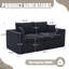 Canapé modulaire à compression modulaire en velours côtelé 80,3 po-322142739