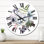 Bouquet de citronnelle et de mandarine sur fond bleu foncé - Horloge murale traditionnelle