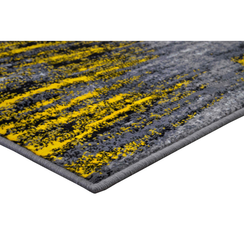 Tapis géométrique tissé à la machine, Rectangle 5 pi x 7 pi