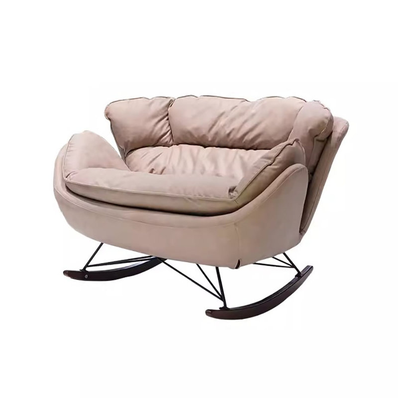 Chaise berçante double style nordique, Café crème