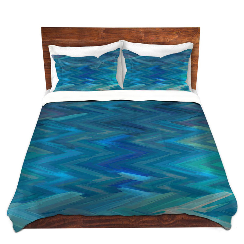  Housses de couette en microfibre Christy Leigh Serenic Echo, Housse de couette pour très grand lit et 2 très 