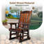 32 po Chaise de patio en bois massif avec porte-gobelet-387236898