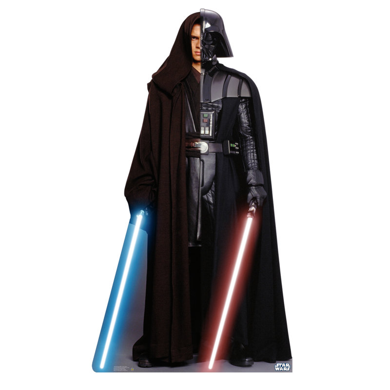 76'' Black and Gray Cardboard Standup of Anakin Skywalker/Darth Vader