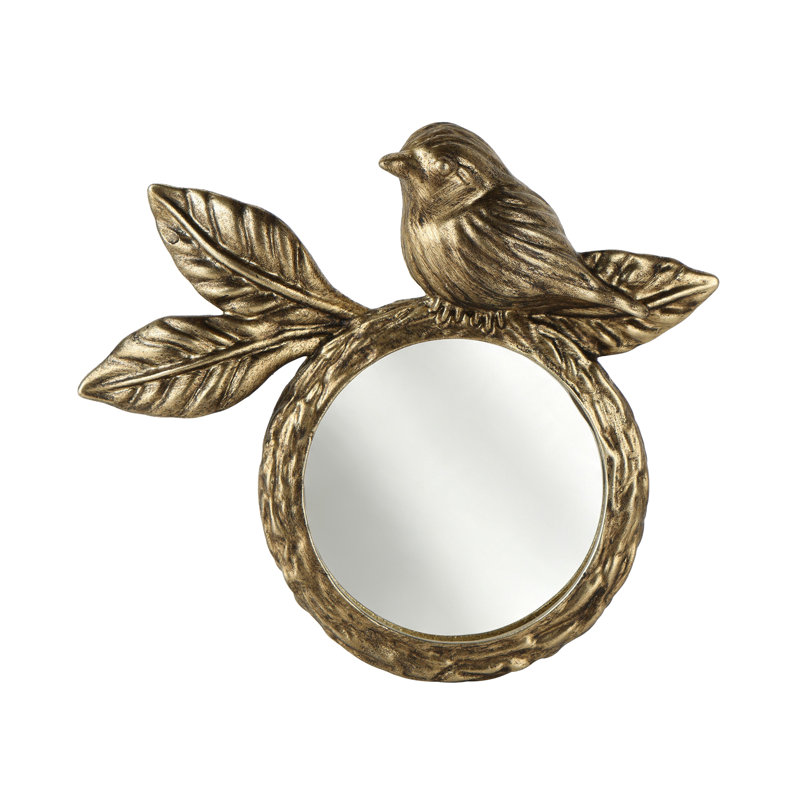 Loupe de bureau décorative en métal représentant un oiseau, une figurine et une sculpture