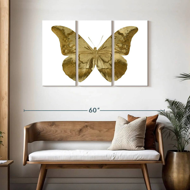 Brampt papillon doré III, H 28 po x l 45 po