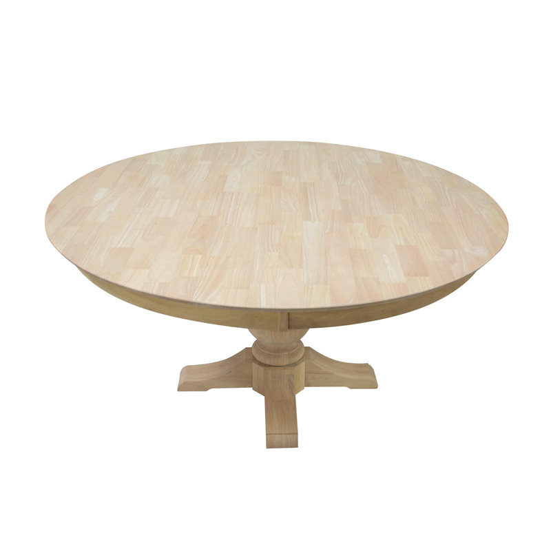 Chastine Round Solid Wood Dining Table, 52" W x 52" L