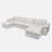 Modular Sectional Sofa, Double-Layer U-Shaped Cushion Cloud Comfort Couch-643902668-646624357