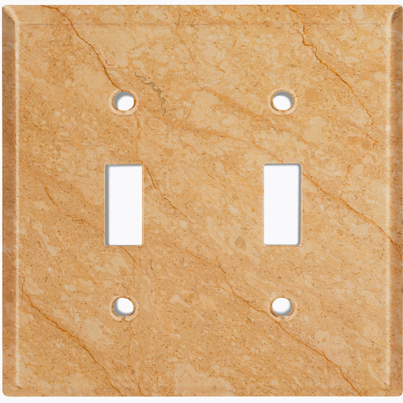 Patterned 2 - Gang Toggle Light Switch Standard Wall Plate