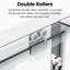 Porte de douche double à double dérivation, verre trempé, salle de bain coulissante lisse, fabrication avancée-130848183