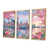 Toile avec cadre flottant or