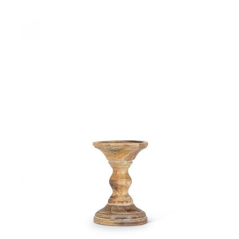 Tabletop Pillar, Gray Wash, 6" H x 4" W x 4" D