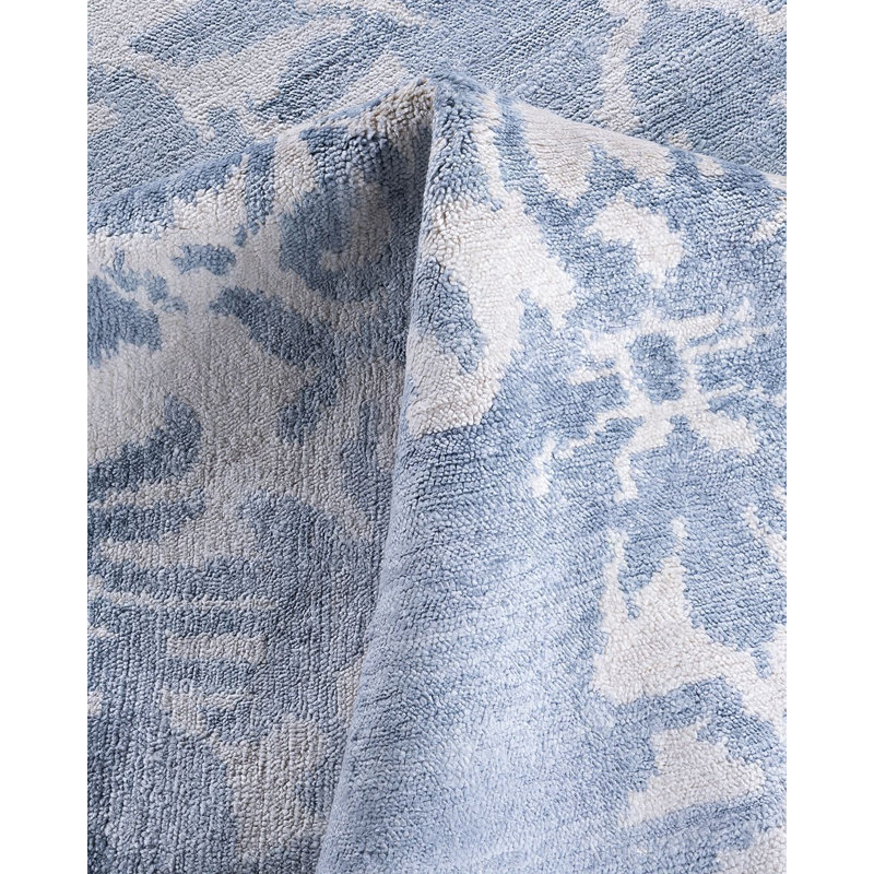 Overdyed One-of-a-Kind Rectangle 9'1" X 12'2" Hand Knotted Area Rug