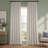 French Pleated Textured Faux Linen Room Darkening Curtains for Bedroom & Living Room Curtains - Single Panel Window Curtains-1909673959-1909673957