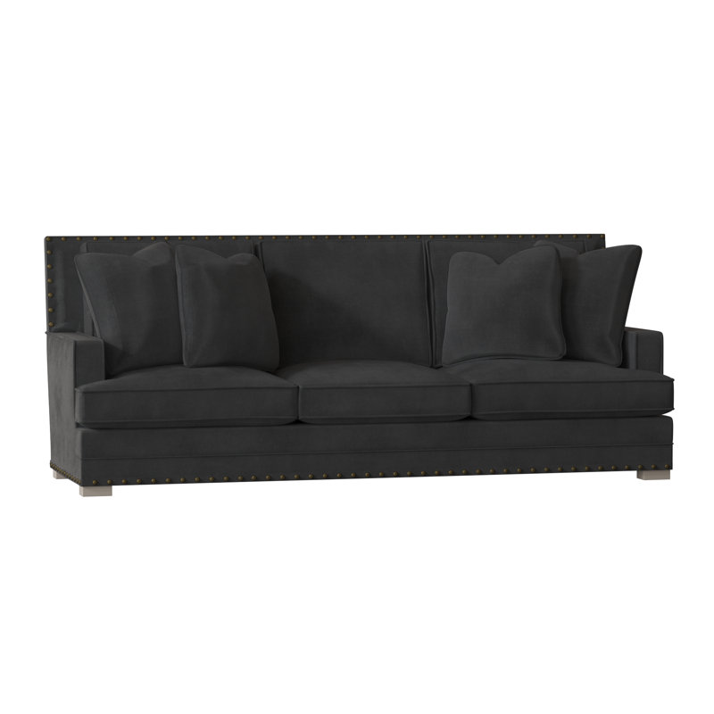 Cantor Upholstered 94.5'' Sofa, Akiko Graphite Performance 5534-011, Blanca
