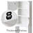 Latitude Run® Over The Toilet Cabinet, Bathroom Shelf Over Toilet Storage Cabinet Organizer, White