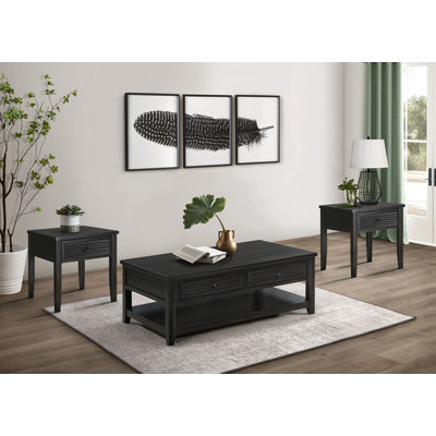 Ensemble 3 pièces de tables basses et de bout Milazzo Java patiné