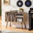 Record Player Stand with 4 Cabinet Holds Up to 220 Albums, Large Turntable Stand with Beech Wood Legs, Mid-Century Record Player Table (Oak)-978376738-978376926