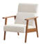 Upholstered Percale Armchair With Footstool-1746162933