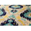 Oreiller en velours de soie The Azure & Gold Medallion - 20 po x 20 po
