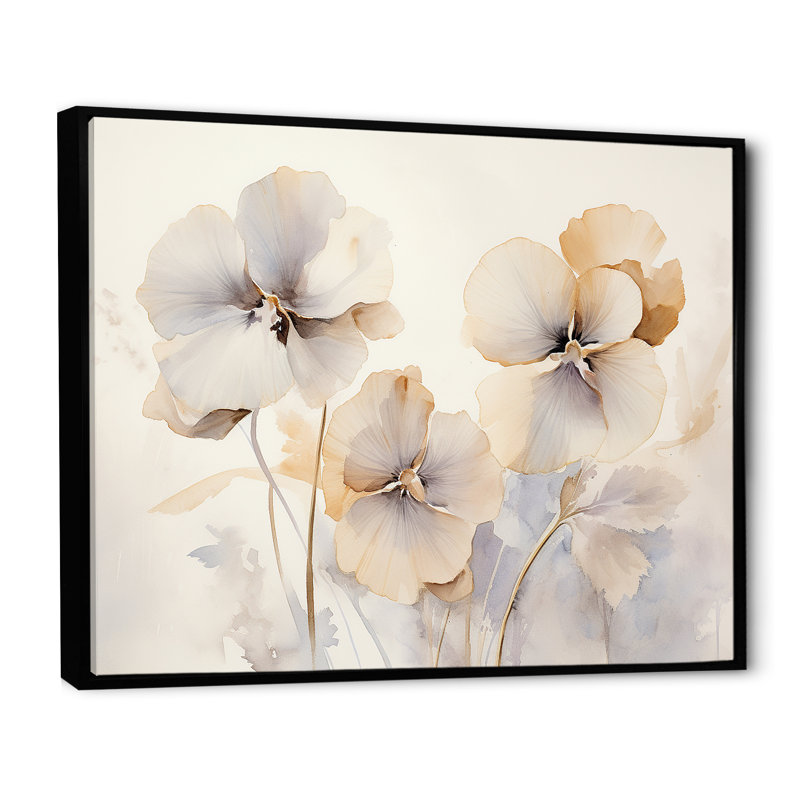 «Beige minimalisme», impression sur toile, H 30 po x l 40 po x P 1,5 po, Cadre flottant noir