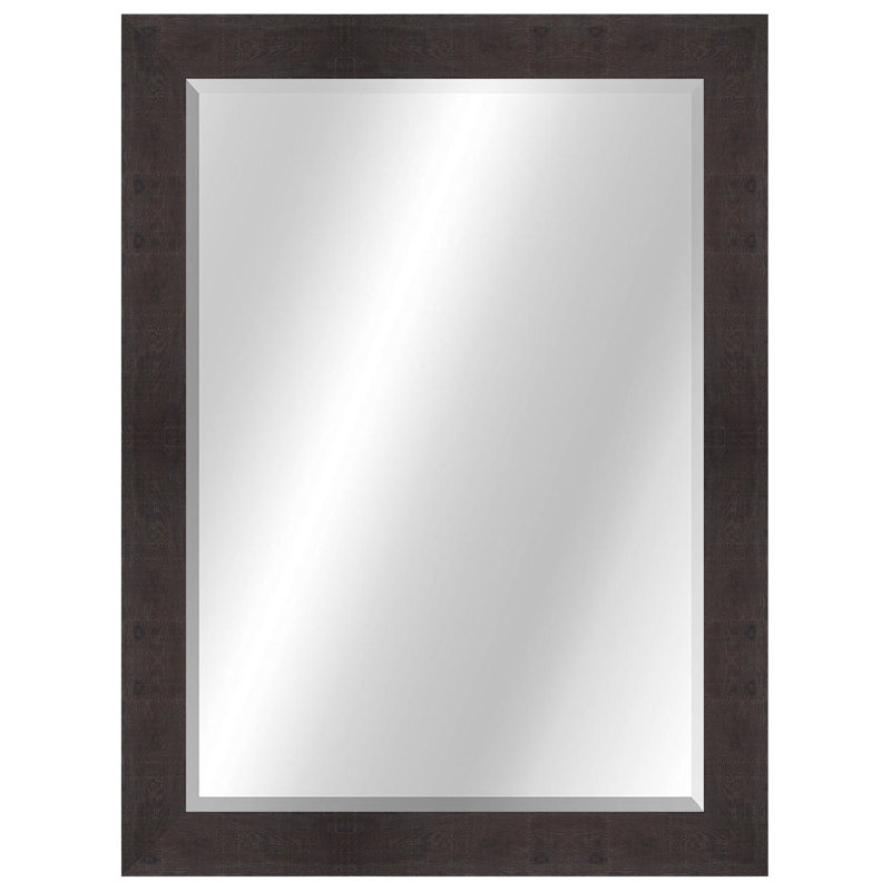 Wall Mirror, 42" x 30", Dark Walnut