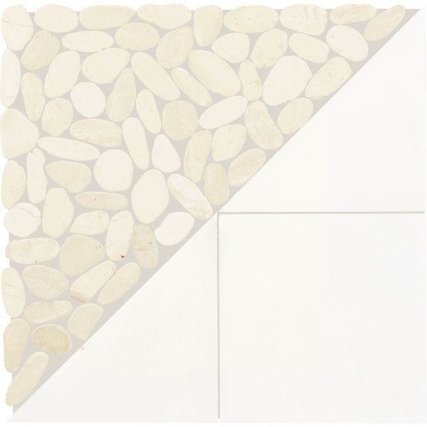 Daltile Pebble Oasis Natural Stone Art Deco Pebble Mosaic 11" x 11" (11 PC per Carton) (10.78 SQFT per Carton)
