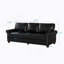 Luxueux canapé en similicuir avec rangement et sièges confortables pour la détente-1263301767