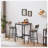 Bar Table Set with 2 Bar stools PU Soft seat with backrest-449061469-449061458