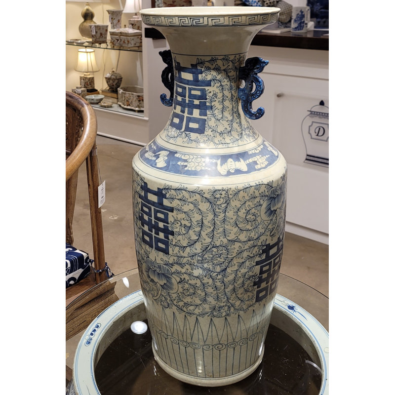 Double Happiness Handmade Porcelain Table Vase