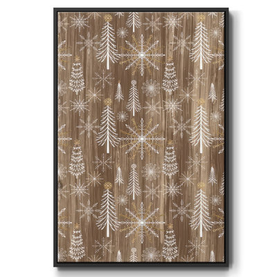 Barnwood Wonderland Collection E - reproduction sur toile avec cadre flottant