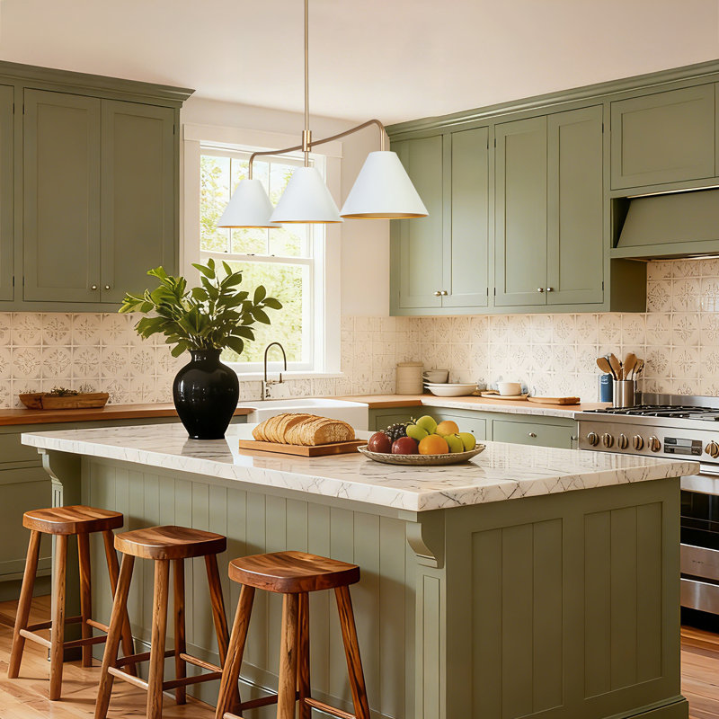  Kimmons 3-Light 44.9’’ Dimmable Modern Linear Kitchen Island Pendant