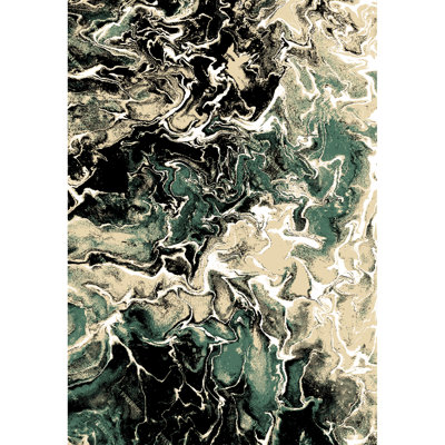 Galaxy Series Abrstract Black/Gray/Ivory/Beige Area Rug