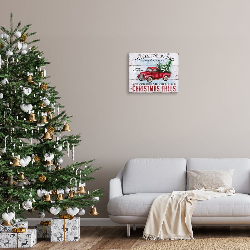 Art mural sur toile «Mistletoe Farm Trees» par Creatif Belle, H 16 po x l 16 po