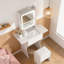 Coiffeuse pour petit espace avec tabouret