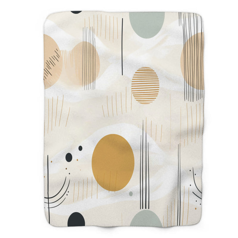 Boho Earth - couverture sherpa de qualité supérieure 1 pièce, L 60 po x L 80 po
