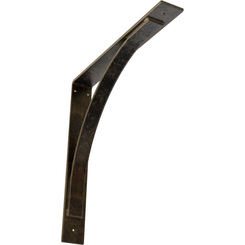 Support en acier Morris, Or pâle antique, H 22 po x l 3 po x P 22 po