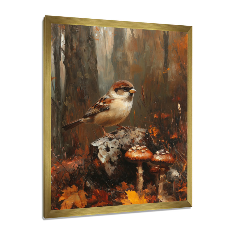 Garrettsville - Animals Canvas Wall Art, H 40 po x l 30 po, Reproduction encadrée sans passe-partout, Doré