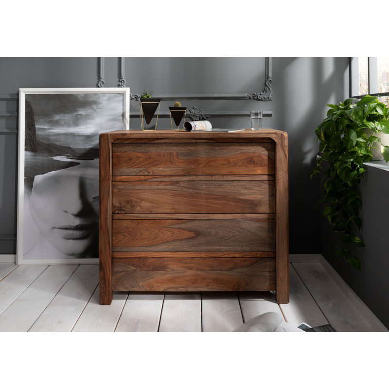 Bueno 96cm W 4 - Drawer Chest of Drawers, Dark Brown