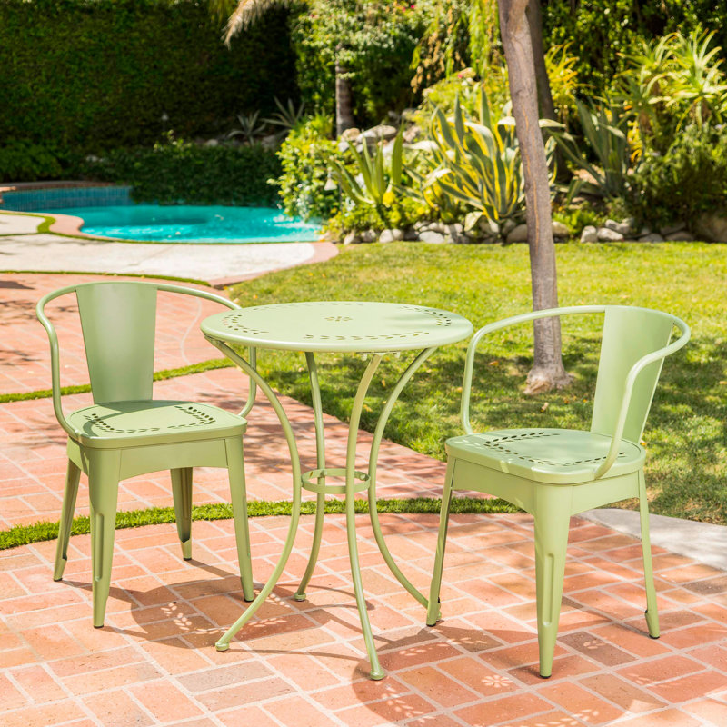 Lourdes 3 Pc Kd Metal Set, Green