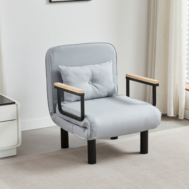 Upholstered Accent Chair, Light Grey