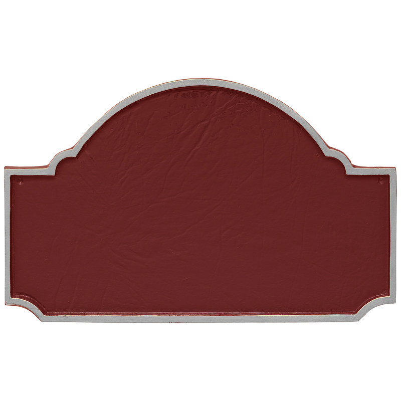 Plaque d'adresse murale standard 1 ligne Fitzgerald, Rouge brique / argent, Oui