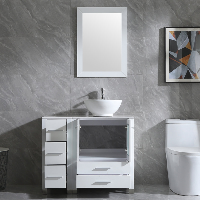 Ensemble de meuble-lavabo simple 36 po avec miroir Wellbrock