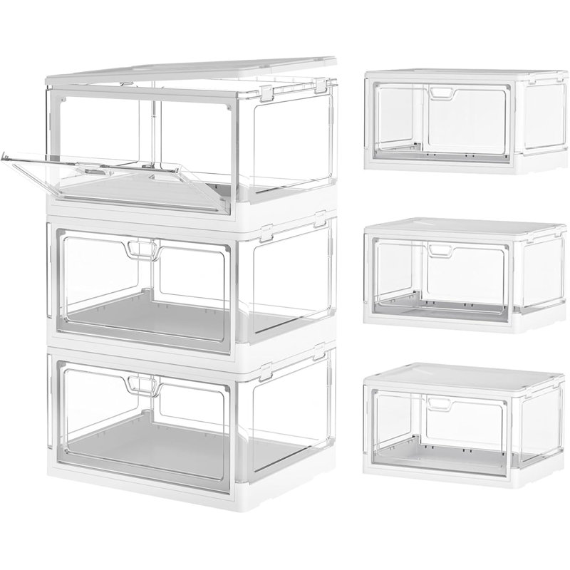 Clear Storage Bins With Lids 3-pack