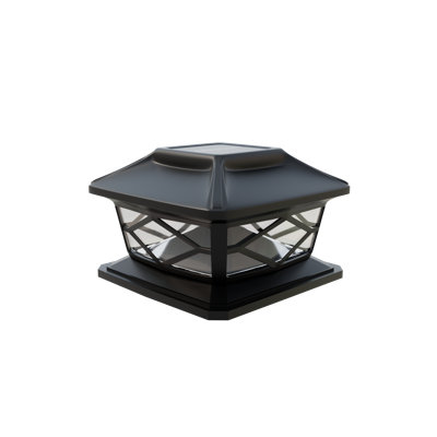 Ensemble de 2 lampadaires à DEL à énergie solaire avec capuchon pour clôture