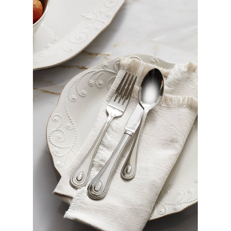 French Perle 4-Piece Dinner Plate Set