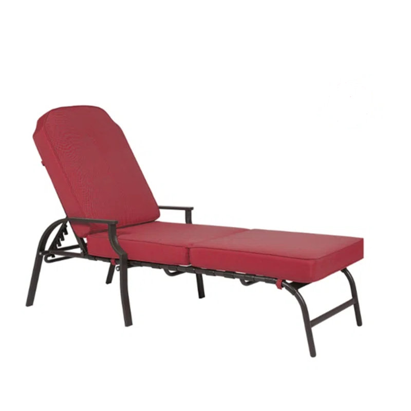 Maya Chaise Lounge - Outdoor Patio Recliner Chair, Comfortable Patio Lounge Chair, Red