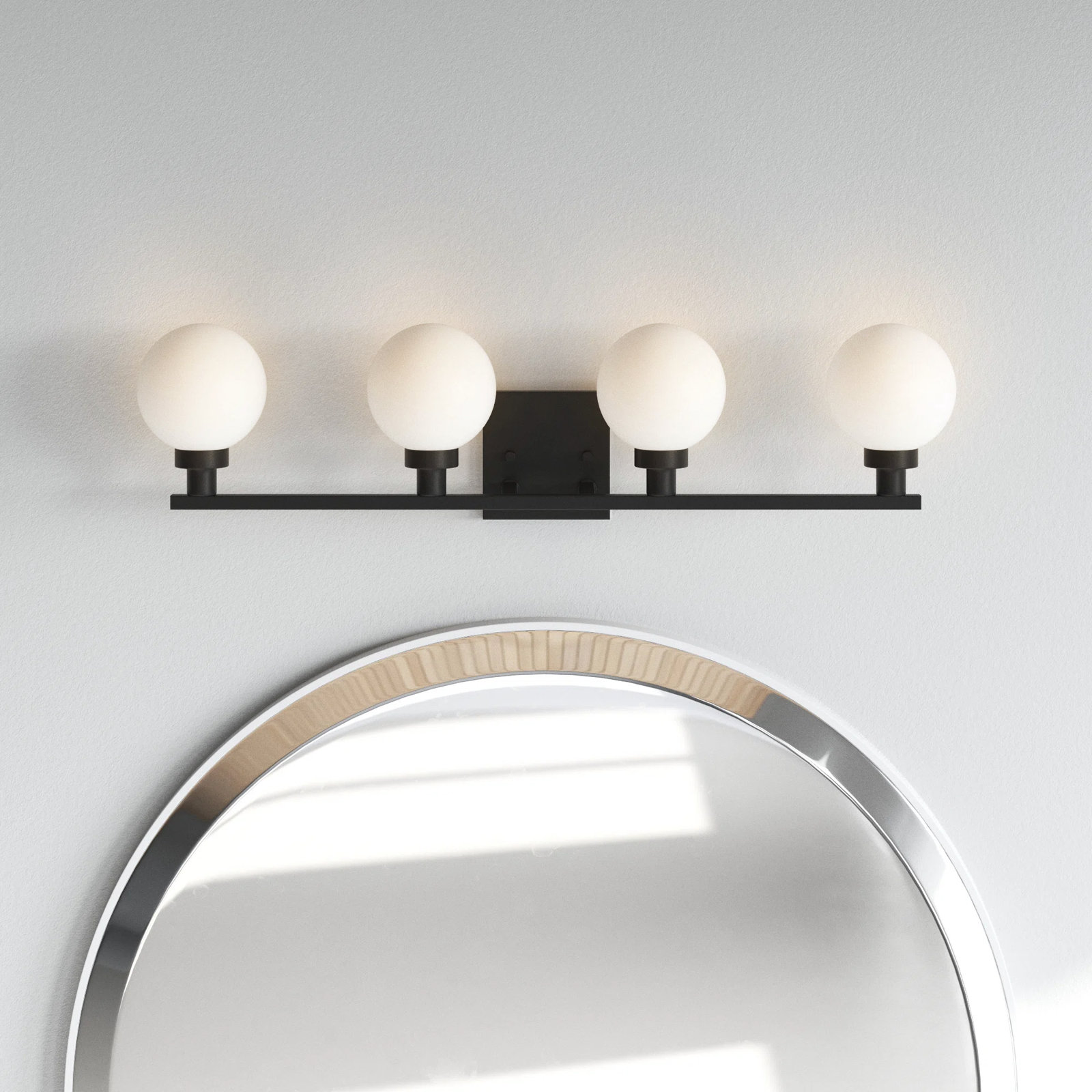Janne 4 Light Dimmable Vanity Light, Midnight Black