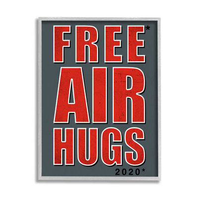 «Free Air Hugs», phrase de référence «Blue Red» par Buck Porter - impression