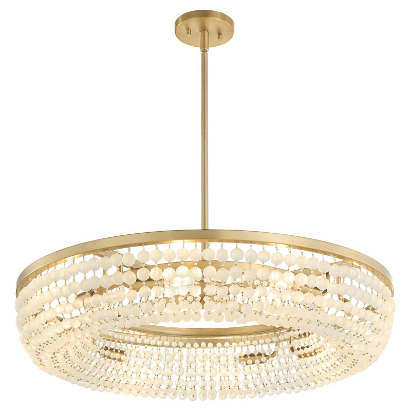 Ophelia 8 - Light Steel Dimmable Empire Chandelier