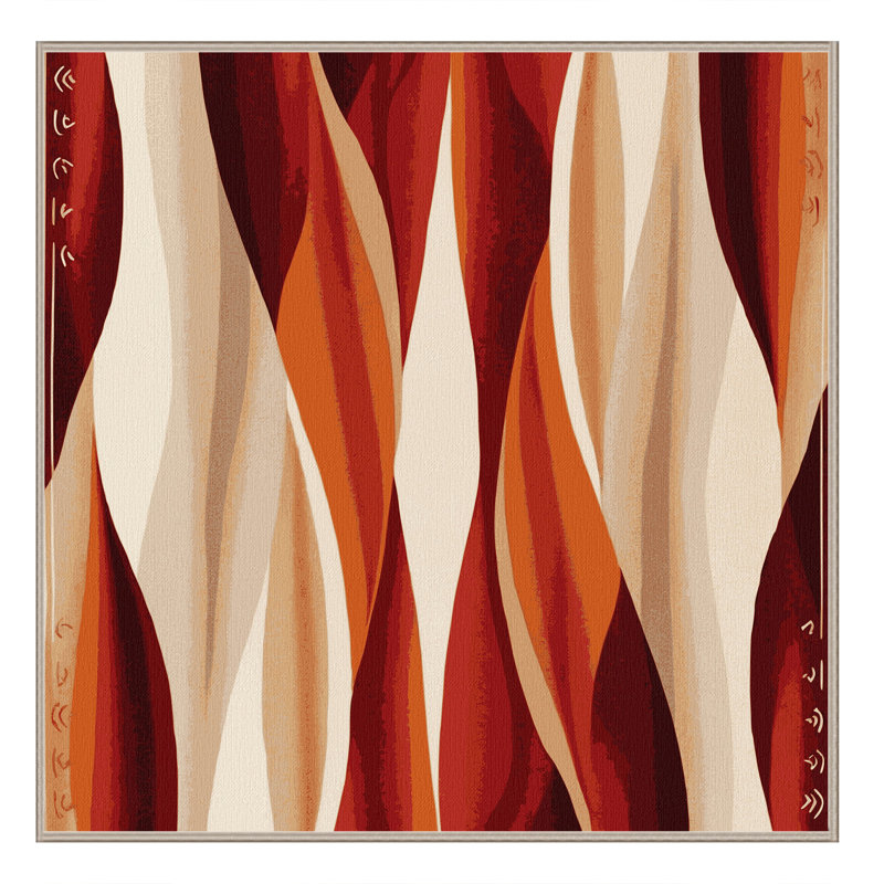 Scarlet Winds Rug, Square 5'